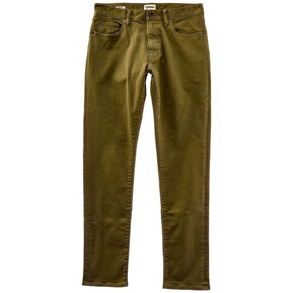 Todd Snyder MensSlim Garment Dyed Twill Pant Green